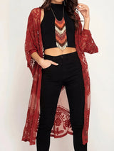 Lace Kimono Beach Cover Up - View 6 | Coveka