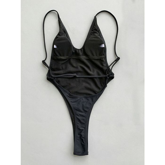 Flattering High-Cut High-Leg Minimalist Low Back One-Piece Swimsuit