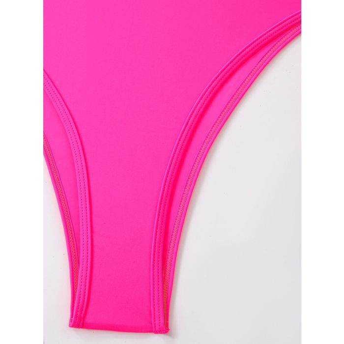 Flattering Deep V High-Leg High-Cut One-Piece Swimsuit
