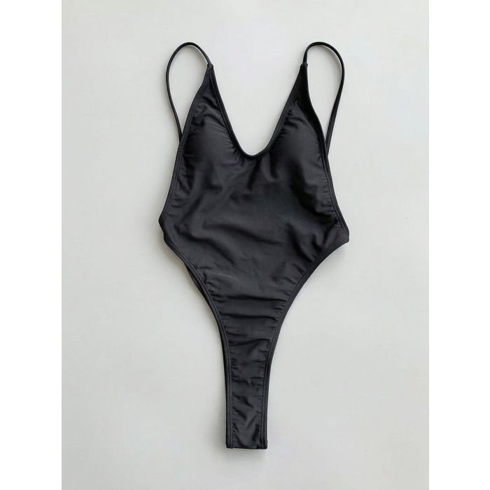 Flattering High-Cut High-Leg Minimalist Low Back One-Piece Swimsuit