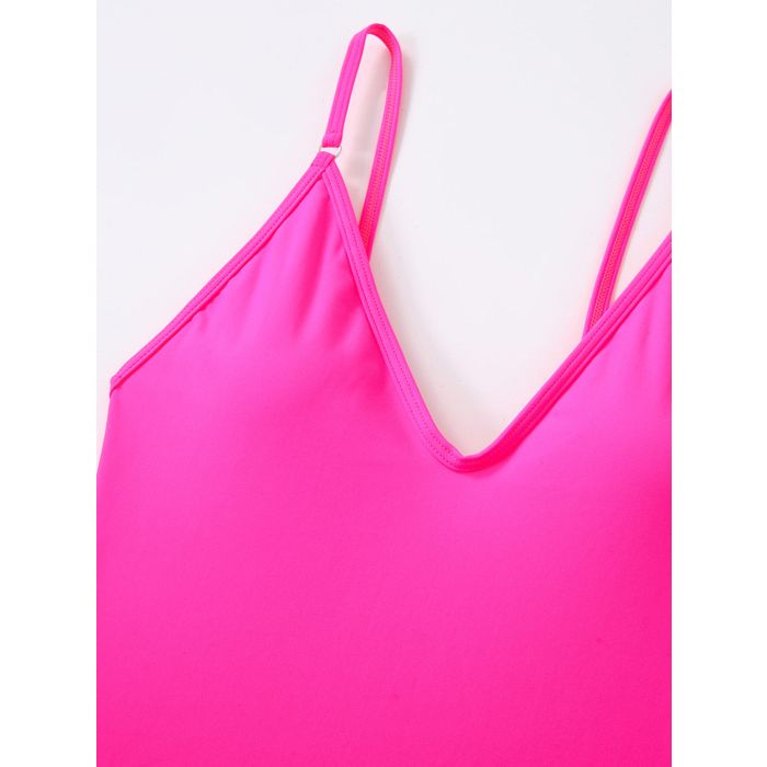 Flattering Deep V High-Leg High-Cut One-Piece Swimsuit